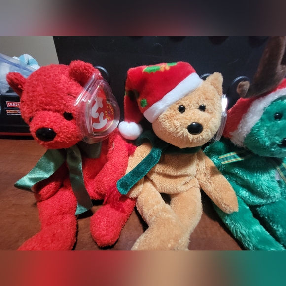 4 Christmas TY Beanie Baby Bundle NWT - Picture 3 of 13